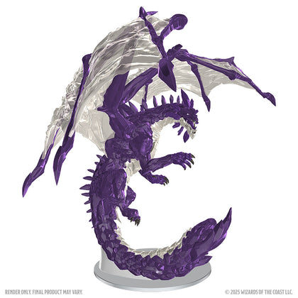 D&D Icons of the Realms: Adult Amethyst Dragon Boxed Miniature - 1